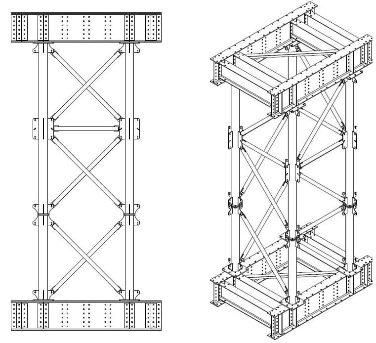 Металлоконструкция моста МИК-С схема