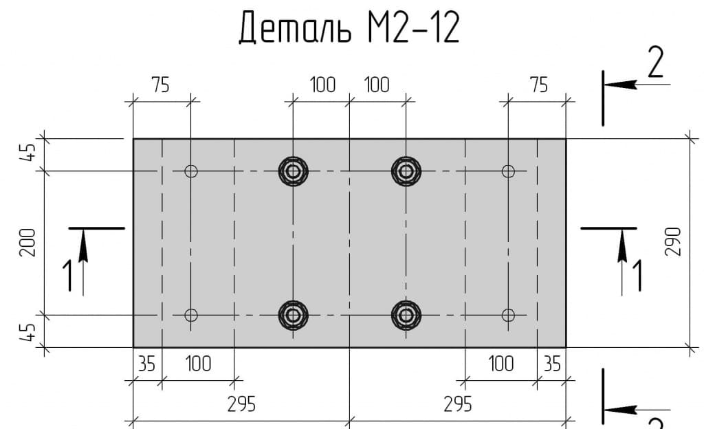 Размеры изделия М2-12