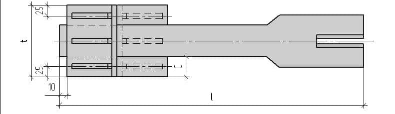Размеры закладного изделия МН 2-h-S